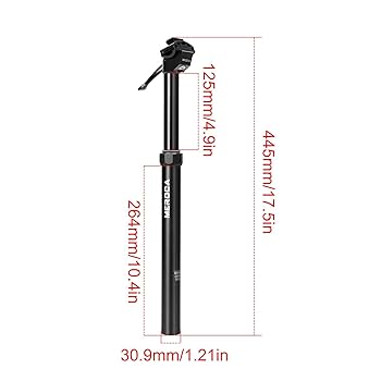 Amazon | 自転車ドロッパーポスト、125mm ワイヤレス